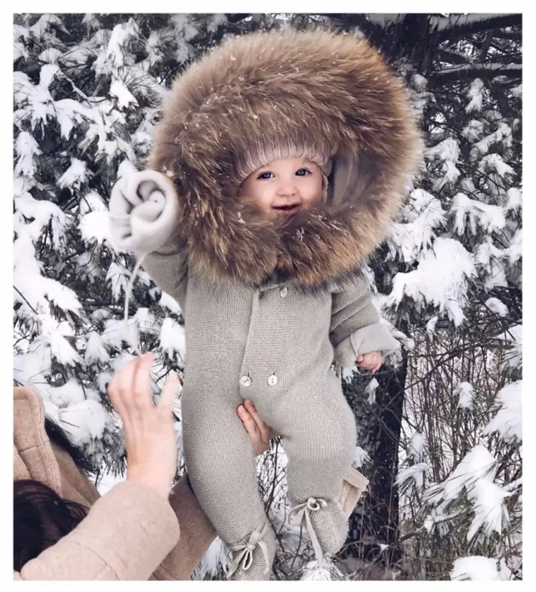 WEPBEL Boys Girls Kids Babies Baby Romper Sweater Full Sleeve Button Autumn Winter Warm Cute Fur Hooded Fashion Rompers | Детская одежда
