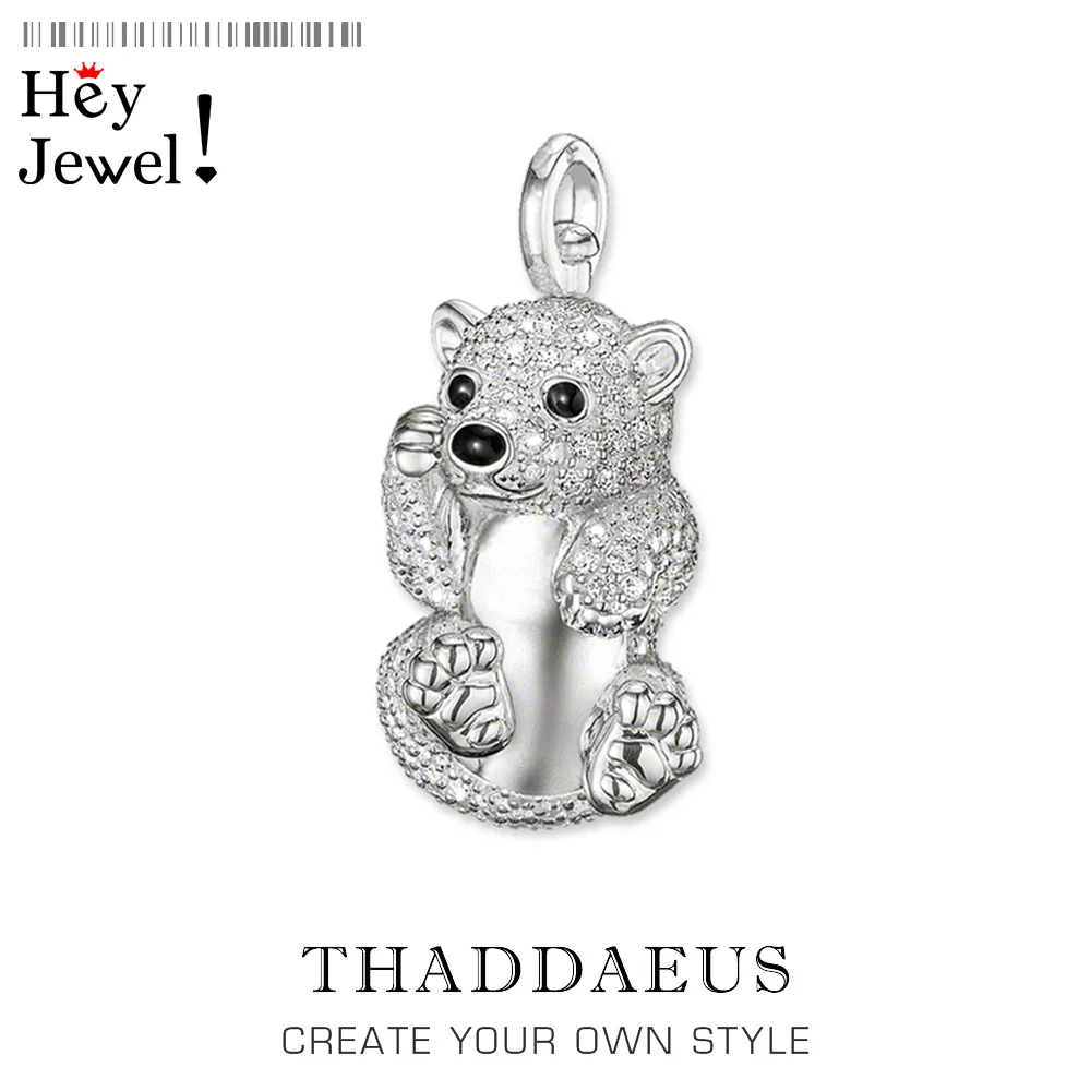 

Pendant Polar Bear,2021 Summer Brand New Fine 925 Sterling Silver Jewelry Europe Bijoux Necklace Accessories Cute Gift For Woman