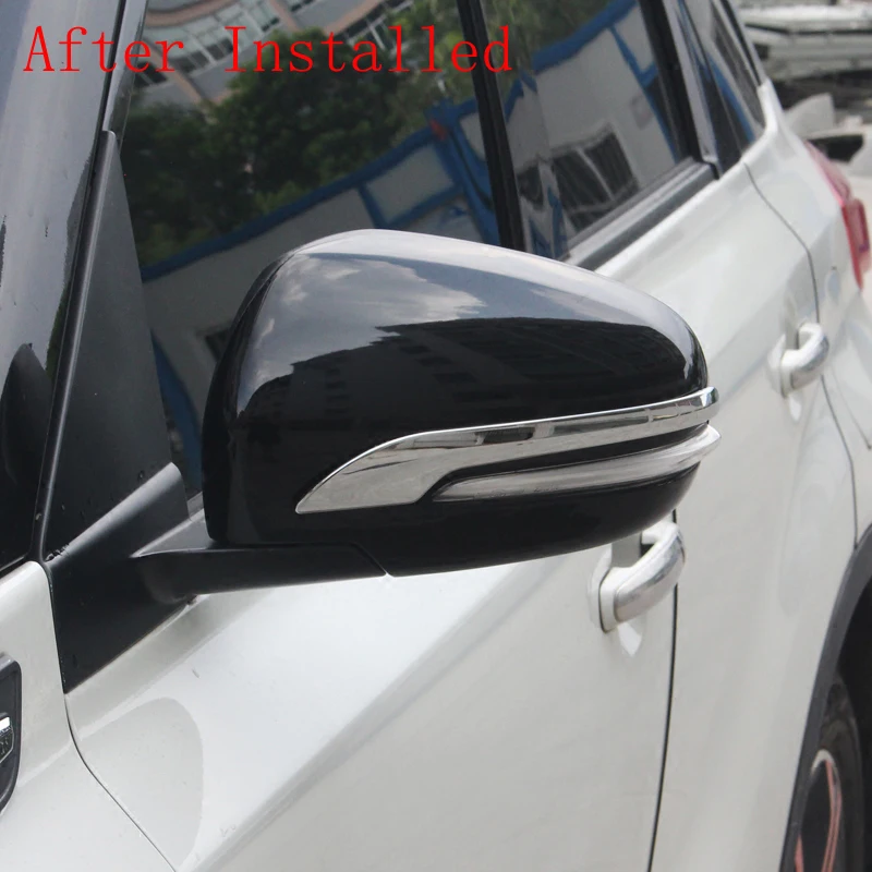2pcs/Set for Suzuki Vitara 2016 2017 ABS Chrome Car side Rearview mirror cover trim Decorative strip Sticker Stylig C459 | Автомобили и