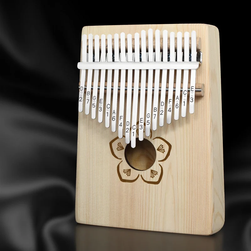 Kerus 17 teclas Kalimba africano sólido caoba dedo pulgar Piano Sanza de madera maciza mbra pulgar|Пианино| |