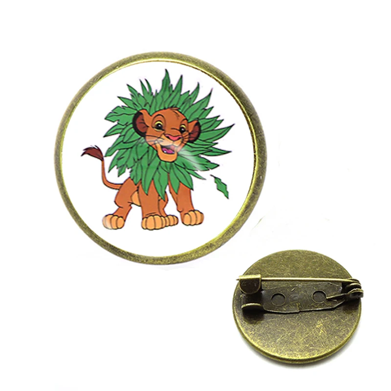 Милый Лев эмалированные булавки и броши для женщин мужчин нагрудные рюкзак сумки