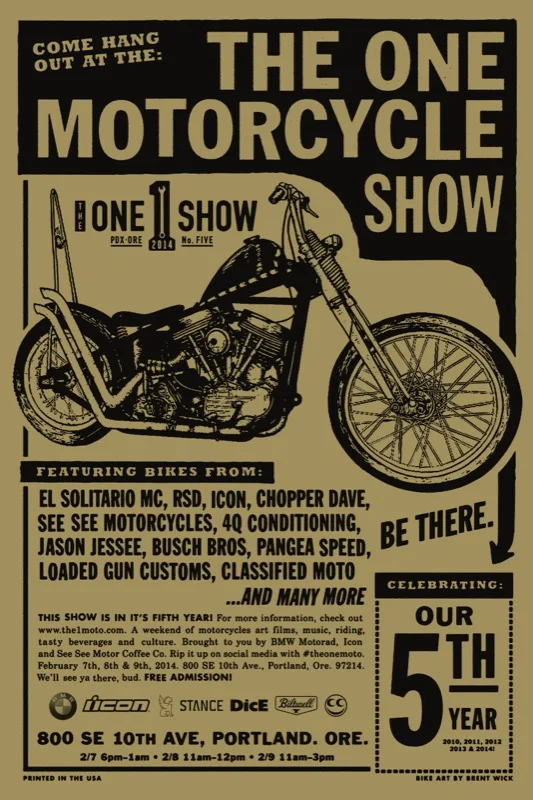 The One Motocycle Show пропагандистский ВИНТАЖНЫЙ ПЛАКАТ Ретро Картина на холсте DIY