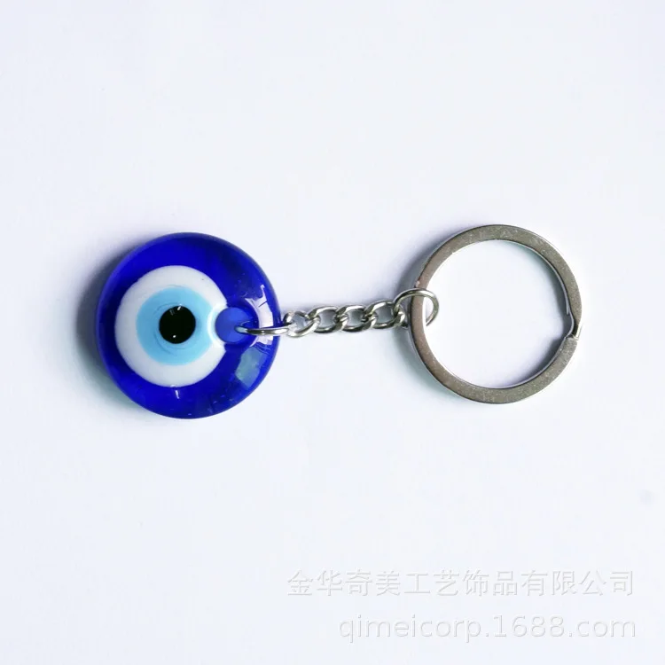 

Turkish Blue Evil Eye Key Chains Ring Holder Keychain Amulets Lucky Charm Glass Hanging Pendant Blessing Protection Wholesale