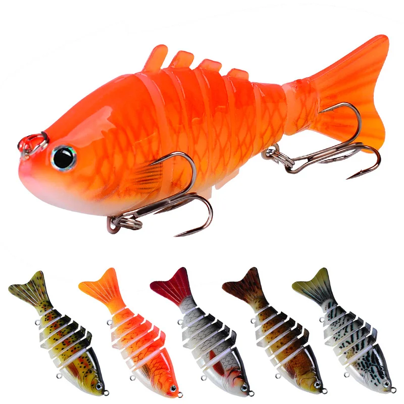 

5Pcs Minnow Fishing Lures 10cm 15.5g 7-section Lure Bionic Bait Dive 1.5m Quality Jerkbaits Artificial Bait Predator Tackles