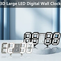 3d large led digital wall clock usb clock nightlight display table desktop clocks 3 modes simple office clock