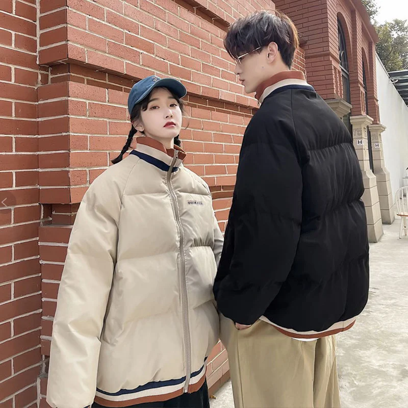 

2021 Winter New Couple's Bread Suit Stand Collar Men's And Women's Ins Trend Loose Cotton Coat Qm*