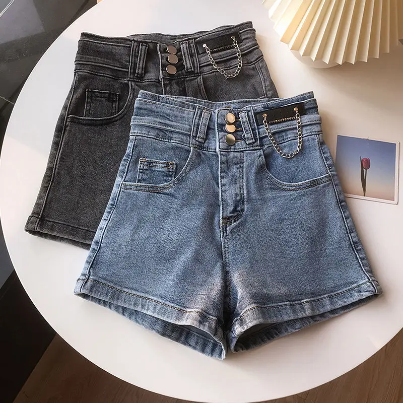 

Denim shorts women's new fashion A-line pants for spring and summer 2021