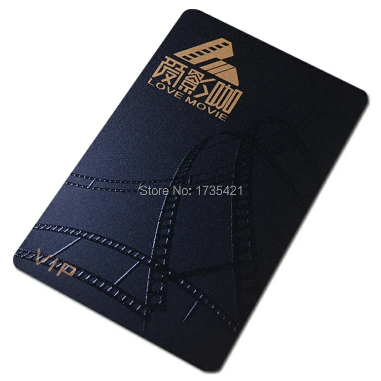 Custom printing embossed number hard plastic business cards gold stamp/Printed Membership PVC Cards