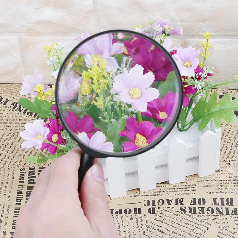 90mm Handheld Magnifier 5X Reading Map Newspaper Magnifying Glass Jewelry Loupe | Инструменты
