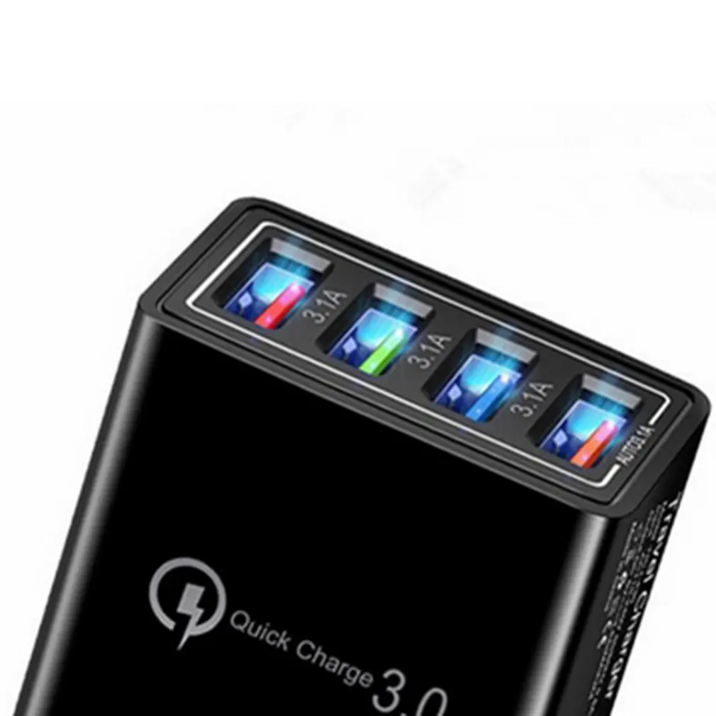 Зарядное устройство с 4 USB портами быстрая зарядка 3 0 для планшетов iPhone дорожная