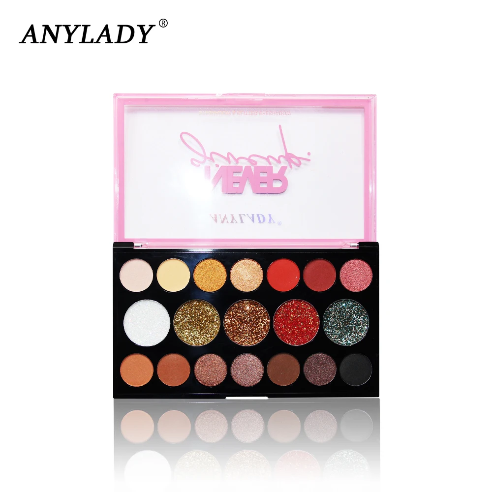 

ANYLADY Eye Shadow Palette 19 Colors Metallic Glitter Makeup Set Beauty Eye Pallete Contour Professional Lasting Waterproof