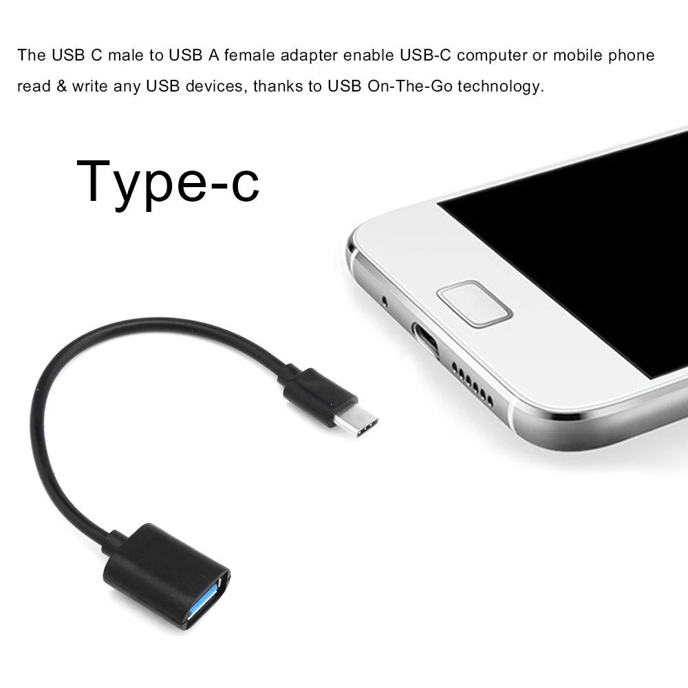 Тип USB C до 2 0 адаптер кабель Поддержка OTG преобразования женский в Женский Для Macbook