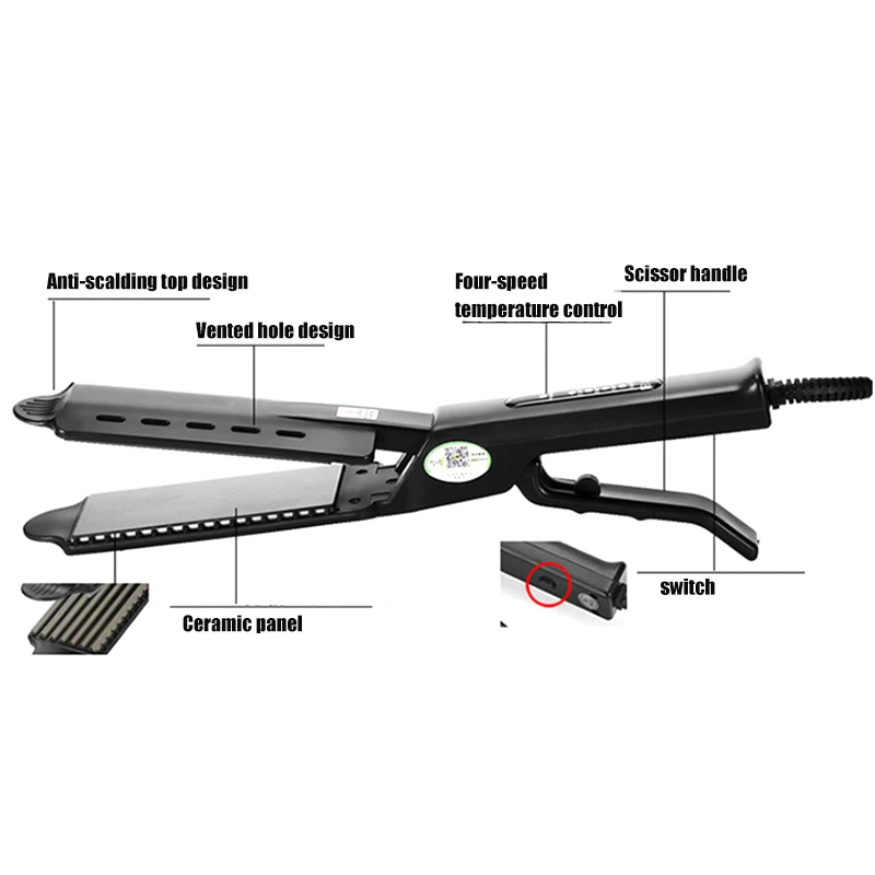 

Professional Glider Ceramic Tourmaline Ionic Hair Straightener Hair Straightening Irons ZG88