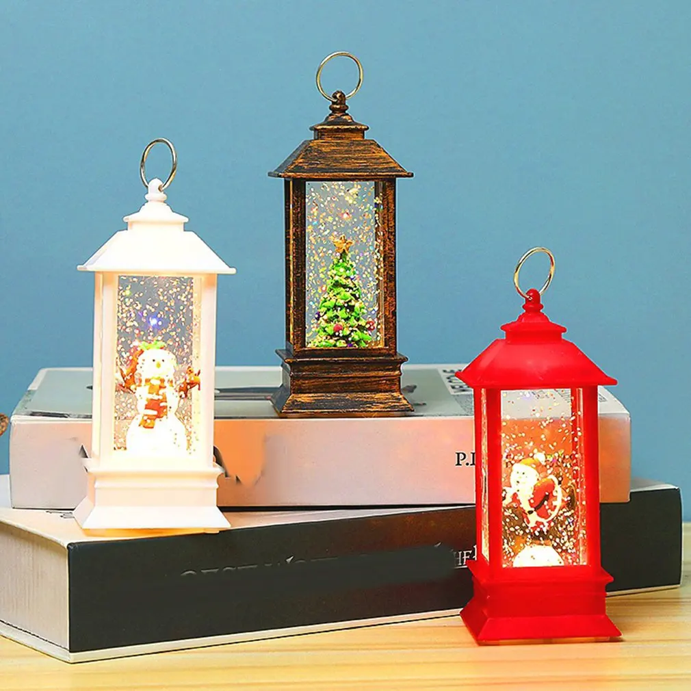

Santa Claus Snowman Lantern Light Merry Christmas Decor For Home Christmas Tree Ornament Xmas Gifts Navidad 2021 New Year 2022