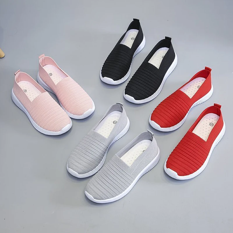 

2021 Women Sneakers Fashion Socks Shoes Casual White Sneakers Summer Knitted Vulcanized Shoes Women Trainers Zapatos Mujer