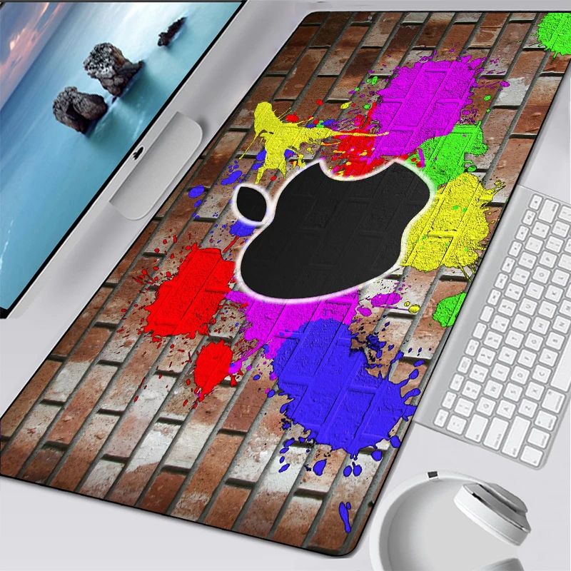 

Mouse Pad Apple Logo Latest Anime Tapis De Souris 900X400 Large Gaming Accessories Mousepad Extension Gaming Keyboard Mouse Mat