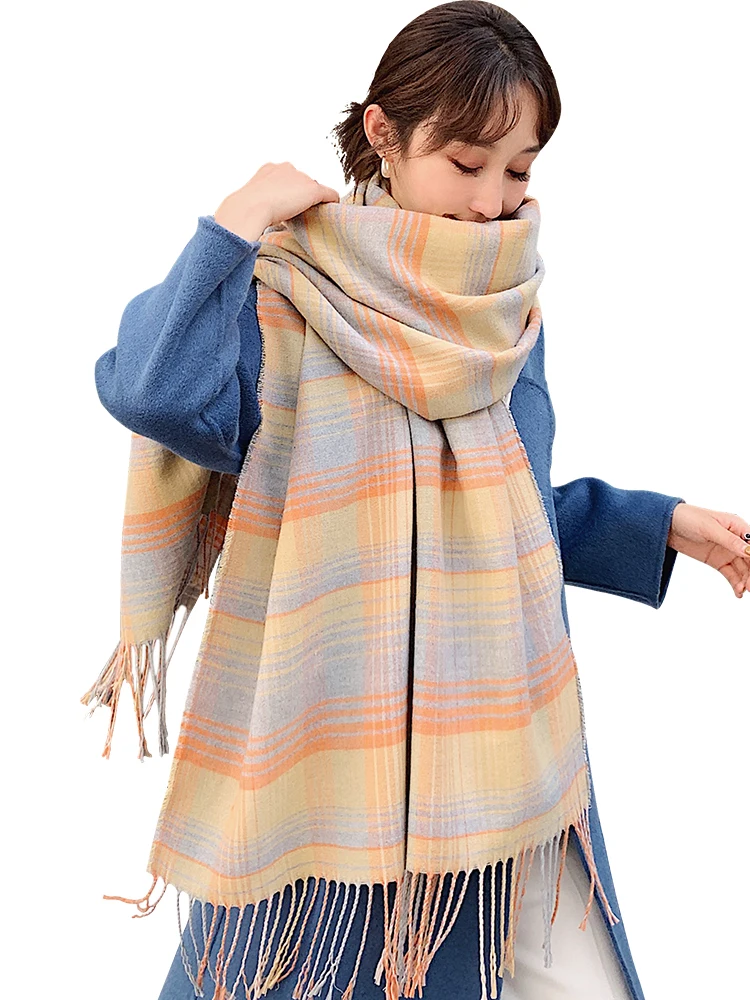 

Brand carf autumn female student Korean version versatile Cape double purpose thickened warm neck female winter fashion scarves