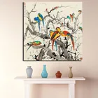 Wu Guanzhong, птица на дереве, холст, живопись, печать, гостиная, украшение для дома, искусство, Современные строительные плакаты, картина