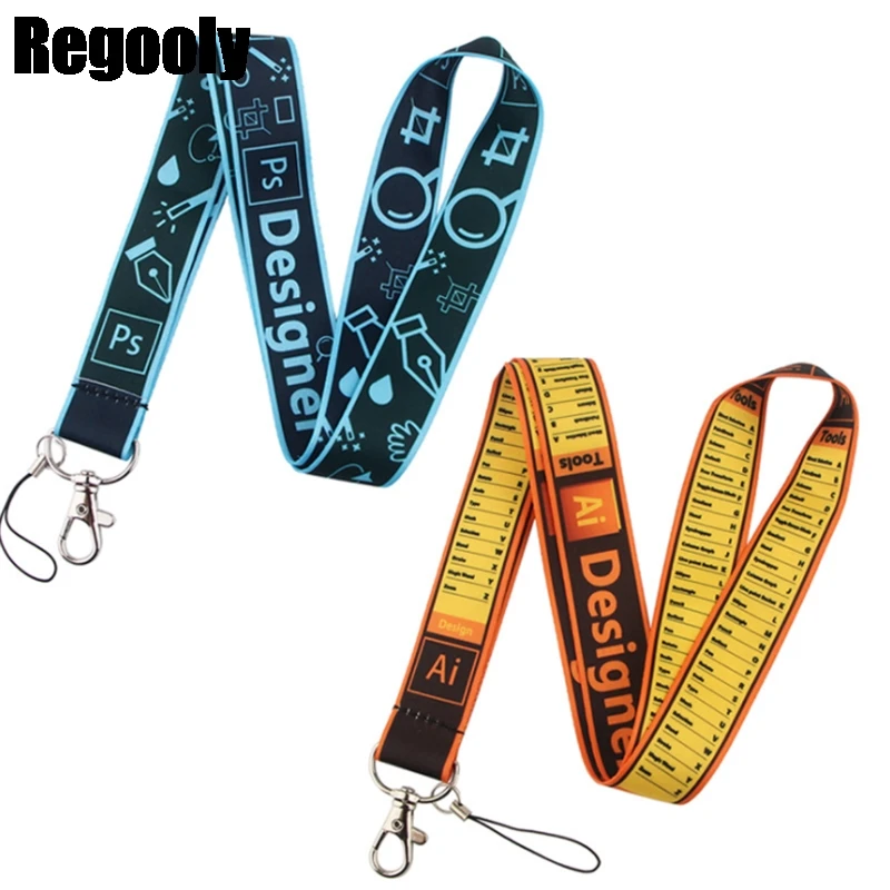 

10 шт. дизайнерский шнурок для программирования ключей, крутой шейный ремешок для телефона, шнурок для камеры, значок со свистком, милая лент...