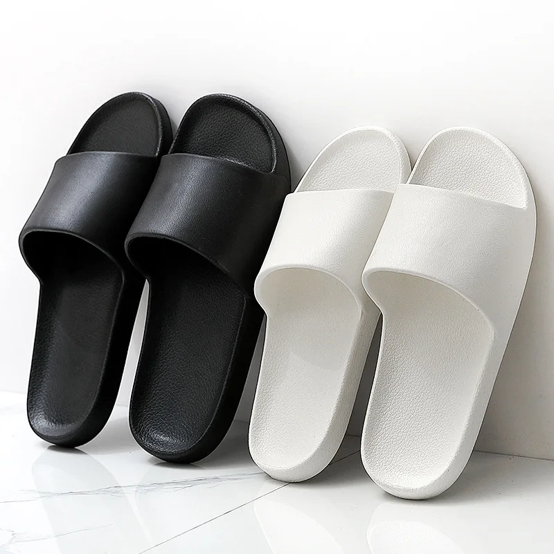 

Bathroom Non-slip Couple Slippers for Women Indoor Soft Bottom Women Slides Summer 2021 Fashion Solid Color Beach Sandals