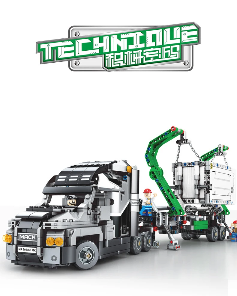 703940 Technic The Mack набор "большой грузовик" Mack Anthem Moc 1202 шт строительные блоки кирпичи игрушки 42078 подарок на Рождество
