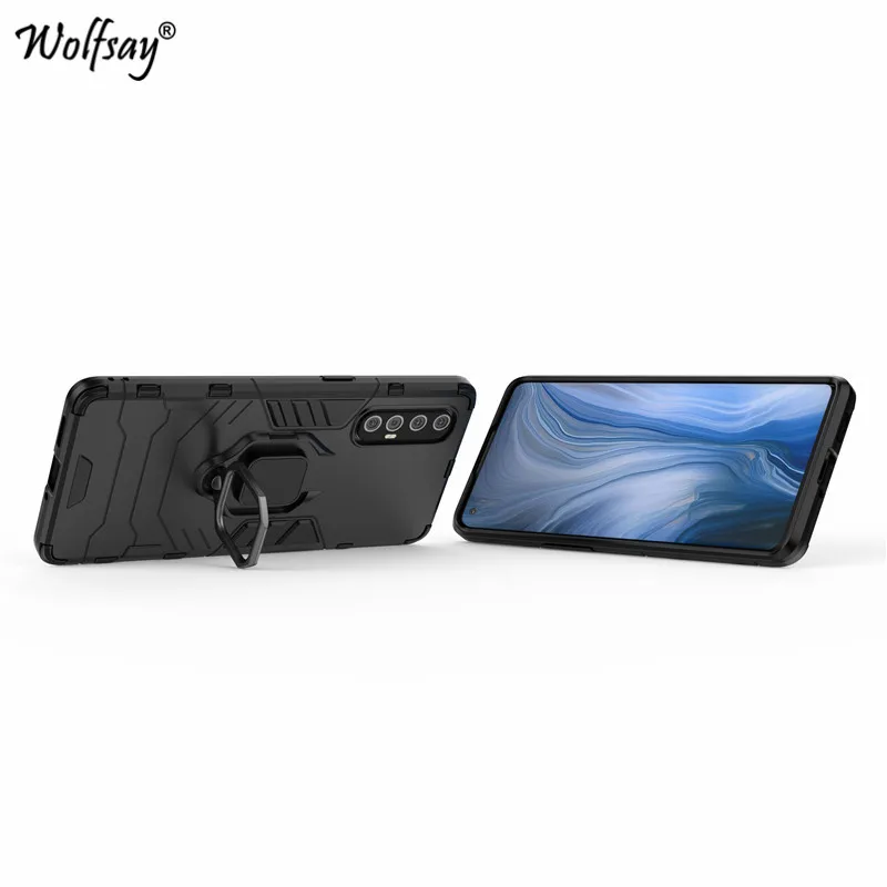 for oppo reno3 pro case for shockproof armor silicone cover pc phone case for oppo reno3 pro protective cover for oppo reno3 pro free global shipping