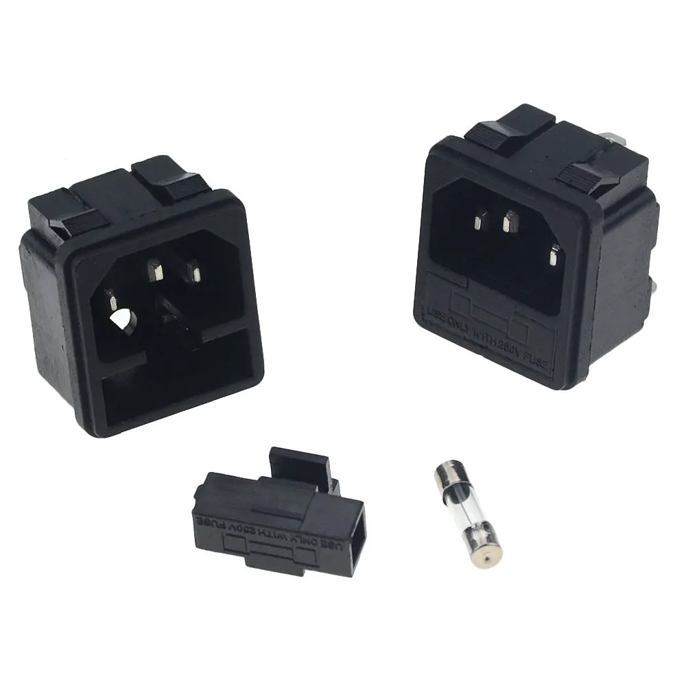 1 шт. AC 250 В 10A новая панель 3 Pin IEC 60320 C14 Входная штепсельная вилка с держателем