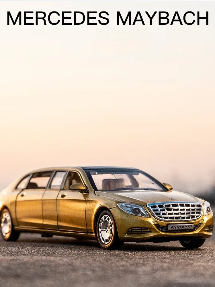 1/32 Maybach литая под давлением Металлическая Модель сплав Высокая симуляция автомобиля 6 дверей открывающийся подарок на день рождения инерционные игрушки для детей hotwheeling
