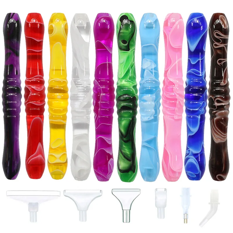 Алмазная 5D ручка с 6 насадками Набор для вышивки крестиком из кристаллов и смолы