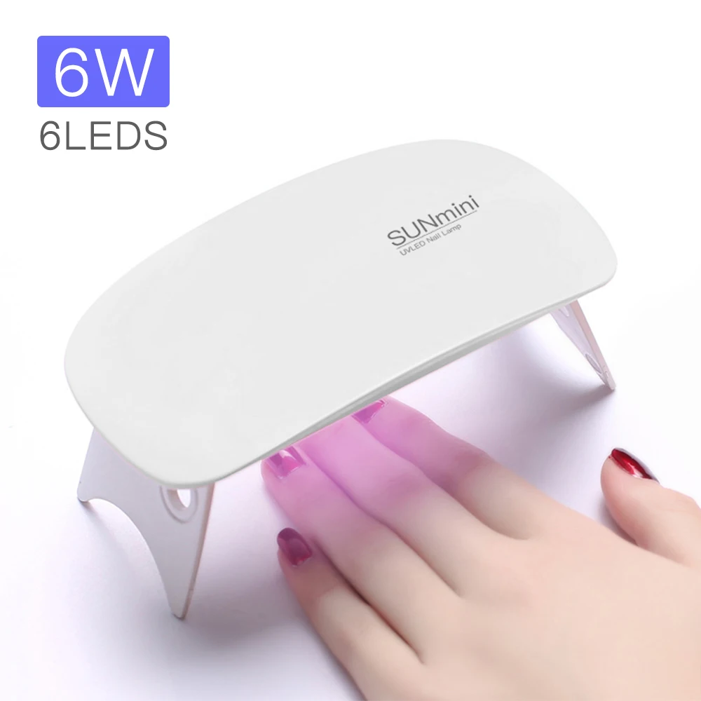 sunmini-white 6 Вт мини USB УФ-лампа для отверждения геля для ногтей светильник для ногтей Гель-лак Сушилка для ногтей машина для дизайна ногтей PC& ABS горячая светодиодная УФ-лампа для ногтей - Цвет: sunmini-white