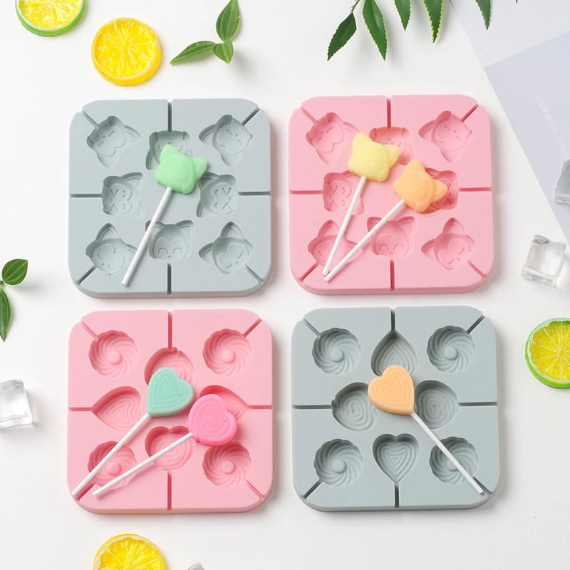 Силиконовой формы для выпечки мультфильм DIY ручной работы Шоколадный леденец