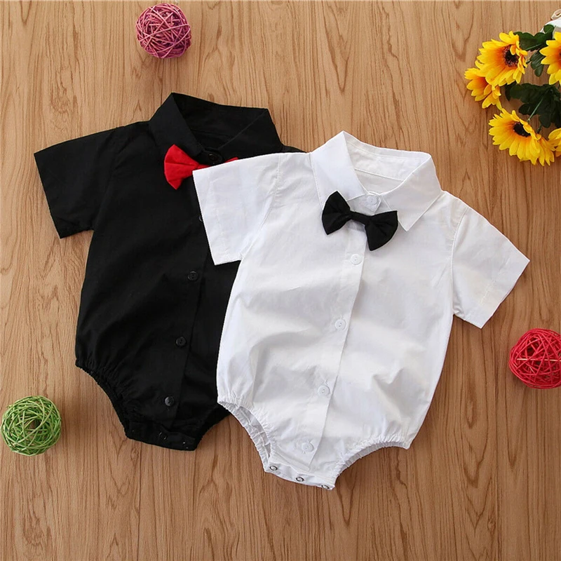 2020 NEW Toddler Newborn Baby Kid Boy Clothing Casual Gentleman Bowknot Rompers Jumpsuit Gift |
