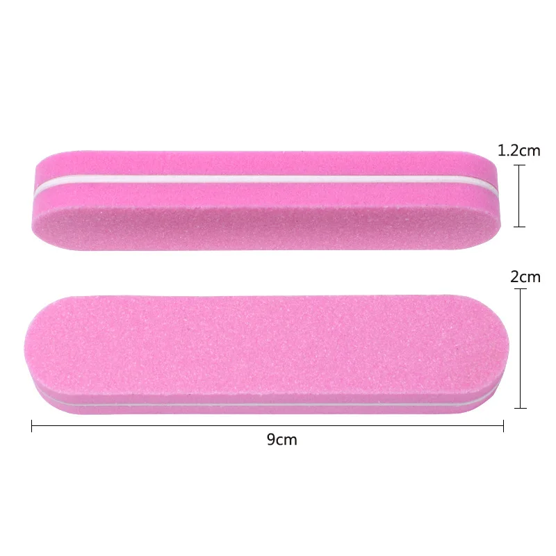

10/20PCS Sponge Nail Sanding Buffer Strips Double-sided Nail File Blocks UV Gel Polishing Grinding Manicure Tools 3 Color Choose