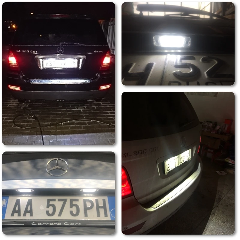 2x без ошибок светодиодный номерной знак свет Автомобильный задний фонарь для Benz R