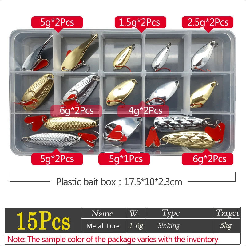 Горячая Распродажа набор блестящих рыболовных приманок наборы микро мини ложки