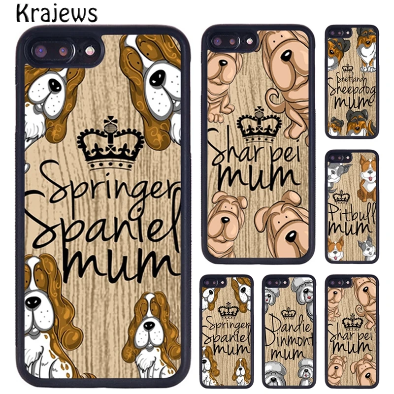 Чехол для телефона krajew Shar pei dog английский Springer spaniel Mum iPhone X XR XS 11 12 Pro MAX 6 7 8 Plus Samsung S7