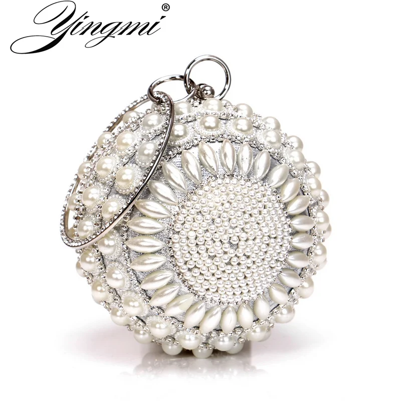 Свадебные сумки клатчи YINGMI с бисером для невесты дизайнерские вечерние