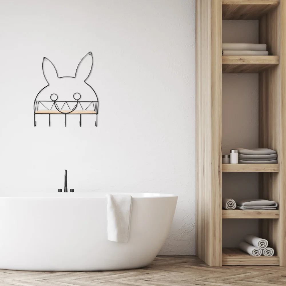 

1Pc Creative Storage Shelf Room Wall Iron Art Adornment Sundries Organizing Rack