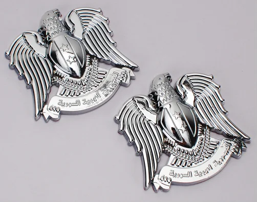 

2x 3D Silver Auto Stickers Metal Eagle Badge Emblem Decals Motorcycle Modified Car Accessories
