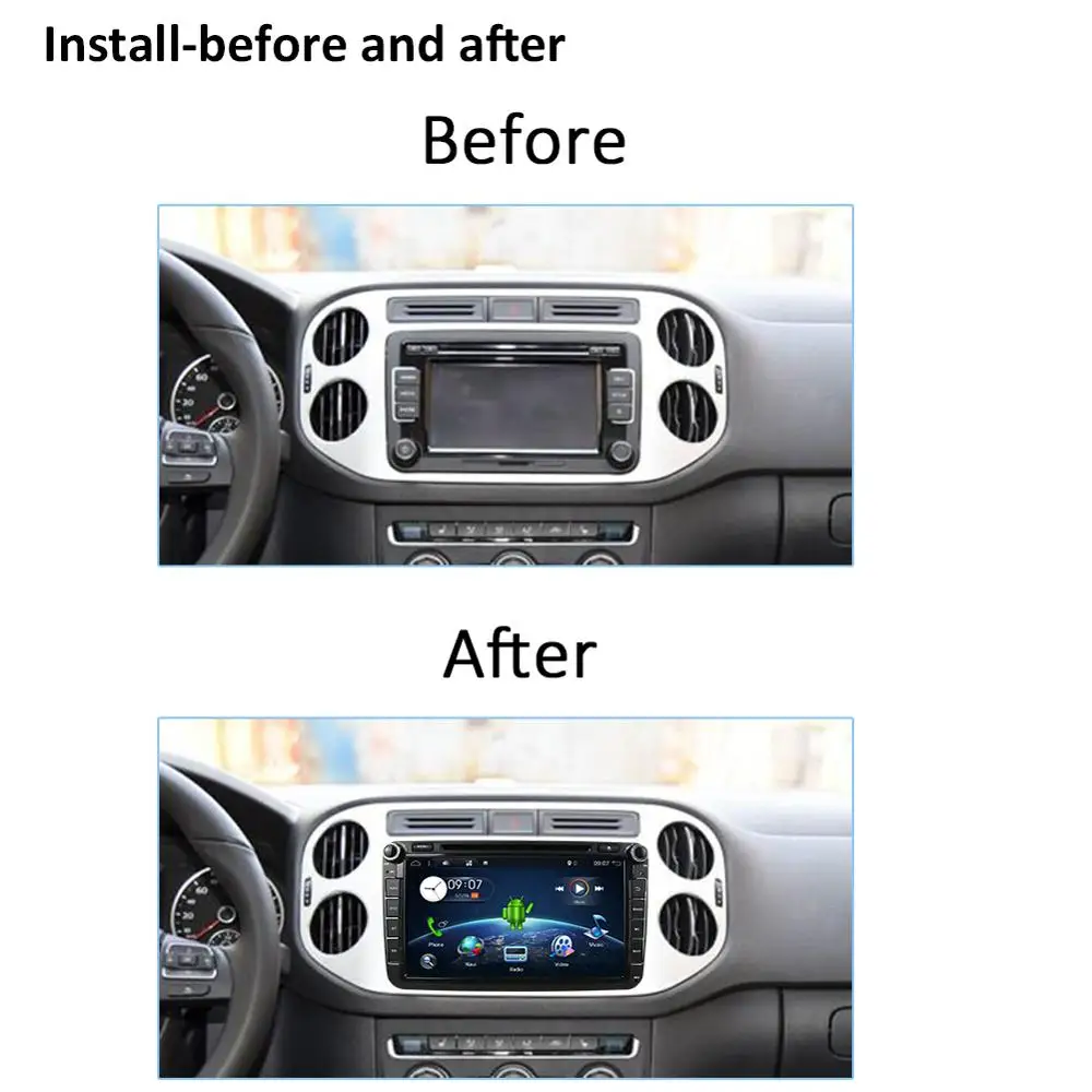 Автомагнитола 2 din с четырехъядерным процессором DVD радио плеер на Android 10 0 8 &quot GPS Wi