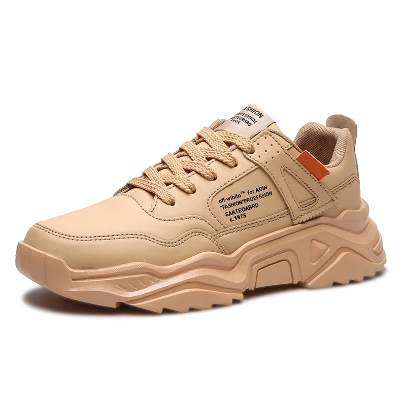 D023-Khaki YRRFUOT; Новинка года; сезон осень; мужская повседневная обувь высокого качества; модная мужская обувь на нескользящей подошве; дышащие мужские кроссовки; Zapatos - Цвет: D023-Khaki
