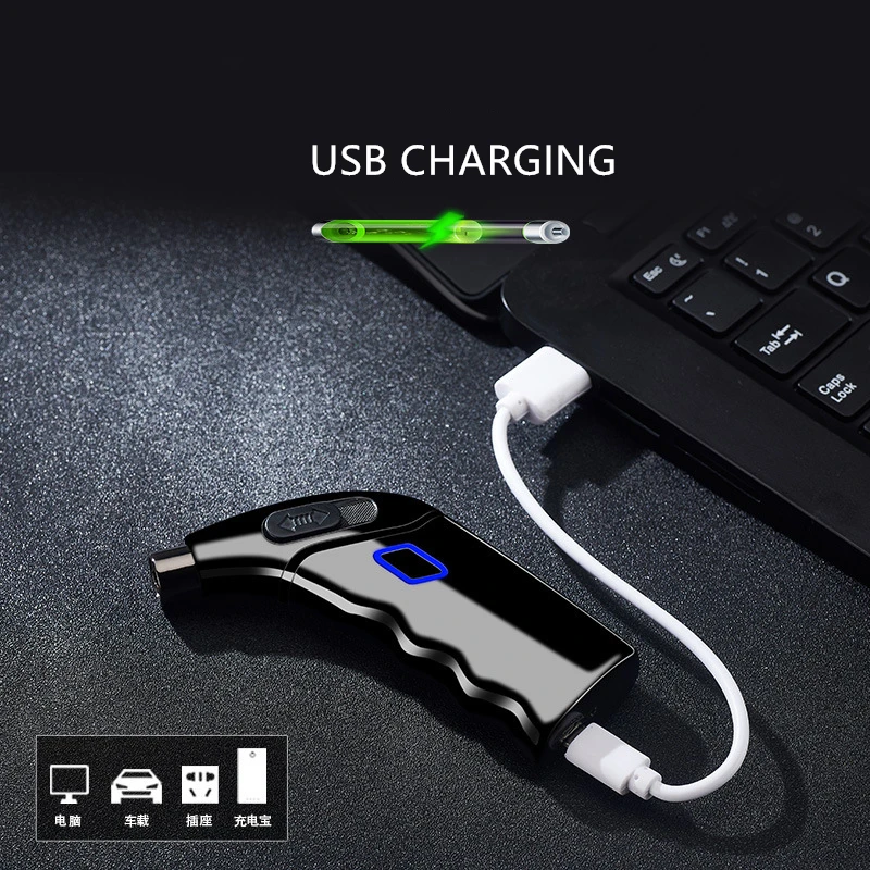 Ветрозащитная металлическая плазменная зажигалка с двойной дугой | Дом и сад