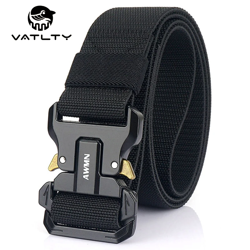 

2021 Convenient Tactical Belt For Men Hard Zinc Alloy Quick Release Buckle Strong Nylon Military Army Belt Tactical Equipment