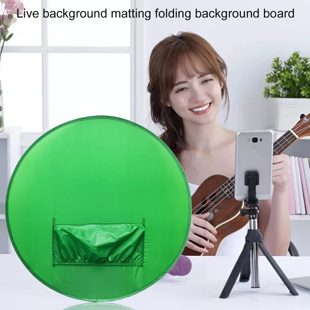 

110cm Green Screen Photo Background Photography Backdrops Portable Solid Green Color Backdrop Cloth For Photography Studio