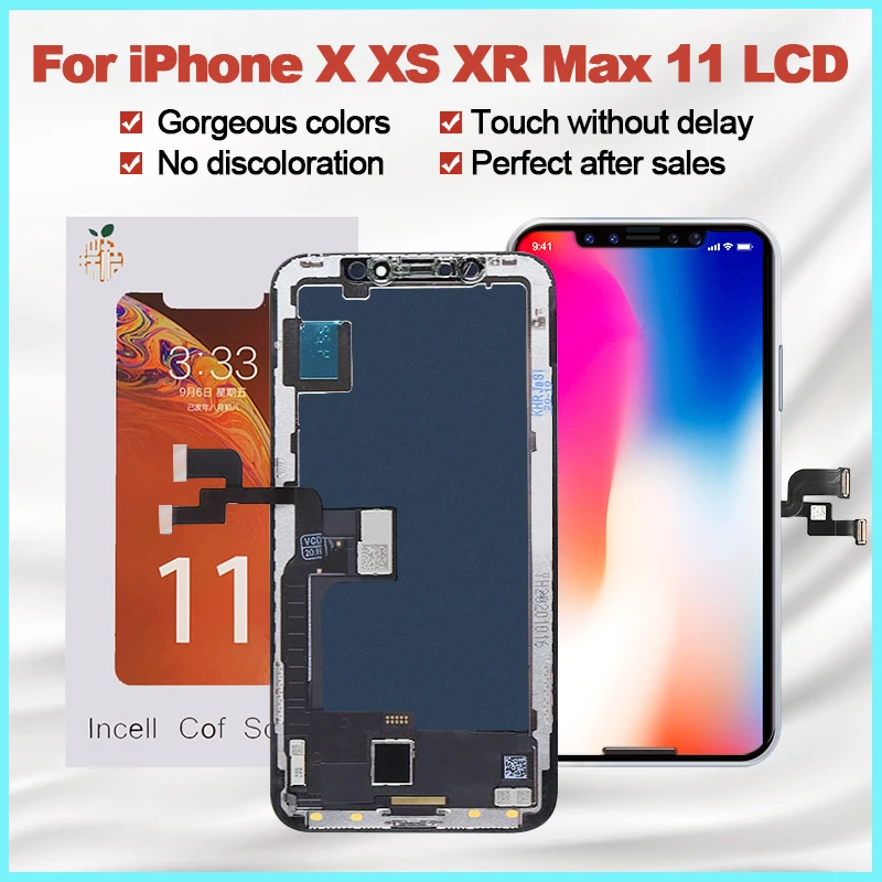 

GX Incell Screen For iPhone X XS OLED With 3D Touch Digitizer Assembly LCD Screen Replacement Display For iPhoneX No Dead Pixel