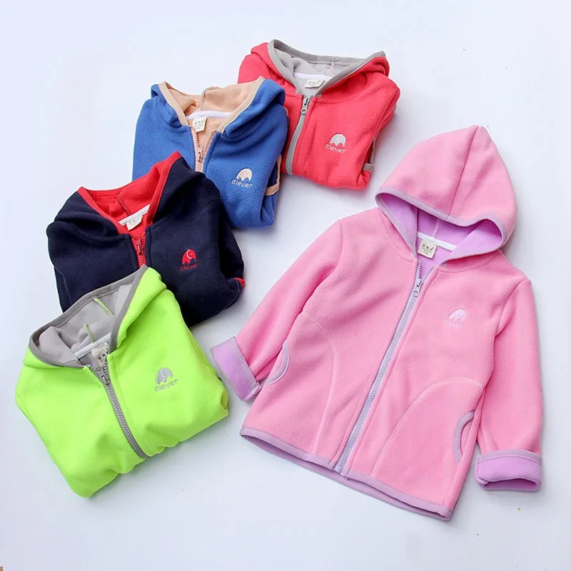 Children New Cute Soft Polar Fleece Hoodies Jacket For Girls Coat Kids Spring Outerwear Winter Korean Clothes Teenage | Детская одежда