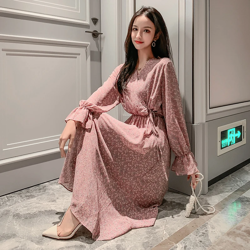 Женское повседневное шифоновое платье трапециевидной формы новая мода 2020