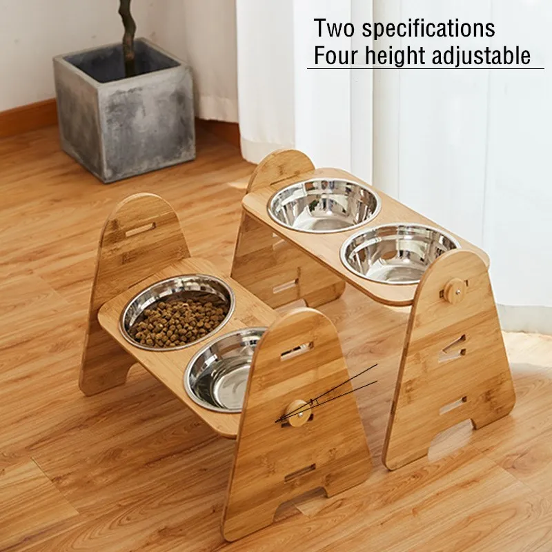 Миски и поилки Поднятые миски для собак регулируемая поднятая миска с 2 мисками