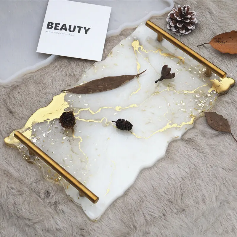 Большой поднос для фруктов чая клея силиконовая форма набор из смолы рукоделия