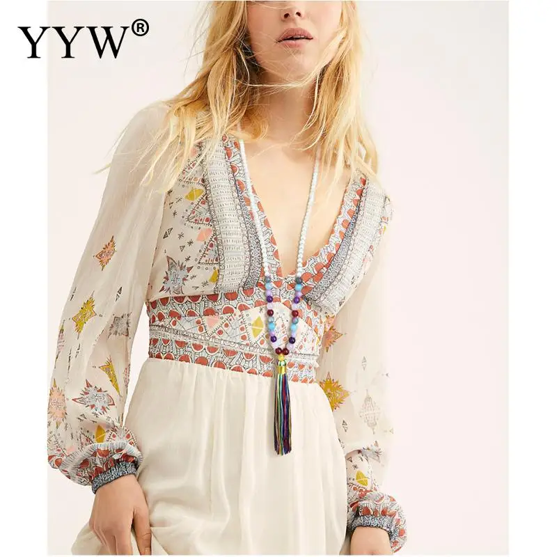 Винтажное богемное ожерелье в стиле бохо длинное из хлопка с кисточками и